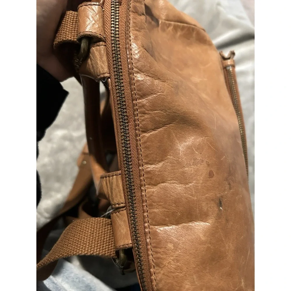 The Sak backpack laptop bag Loyola Backpack teak Use 100% full-grain Leather